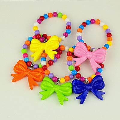 Fashion Acrylic Bracelets for Kids BJEW-JB00838-1