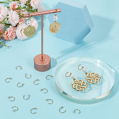 30Pcs 304 Stainless Steel Clip on Nose Ring Findings STAS-BBC0003-95G-1