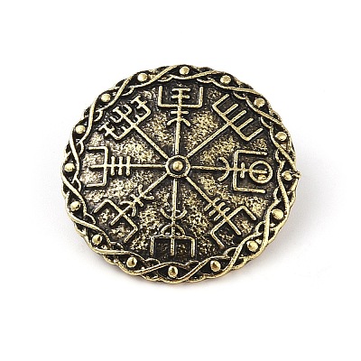 Tibetan Style Alloy Brooches JEWB-O016-02AB-1