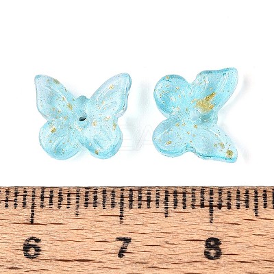 Transparent Spray Painted Glass Charms LS-GLAA-T016-22B-1