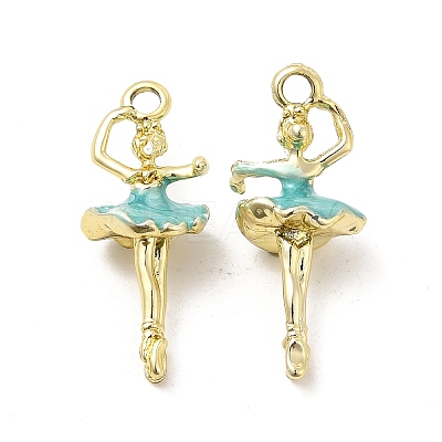 Rack Plating Alloy Enamel Pendants ENAM-M051-02G-A-1