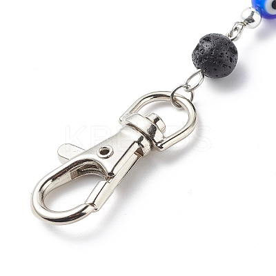 Handmade Lampwork Evil Eye Pendant Decoration HJEW-JM00791-03-1