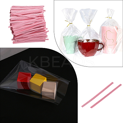 500Pcs Polka Dot PET Plastic Wire Twist Ties FIND-WH20005-40B-1