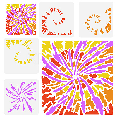 4Pcs 4 Styles PET Hollow Out Drawing Painting Stencils DIY-WH0394-0081-1