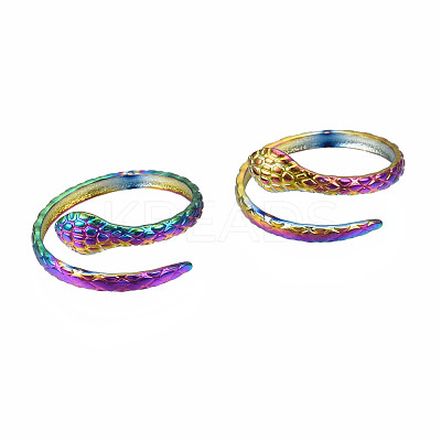 Snake Wrap Cuff Rings RJEW-N038-032-1
