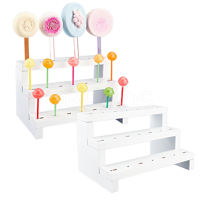 3-Tier Natural Wood Lollipop Display Risers ODIS-WH0030-56-1