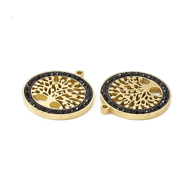 PVD Vacuum Plating 201 Stainless Steel Rhinestone Pendants STAS-J401-VC779-1