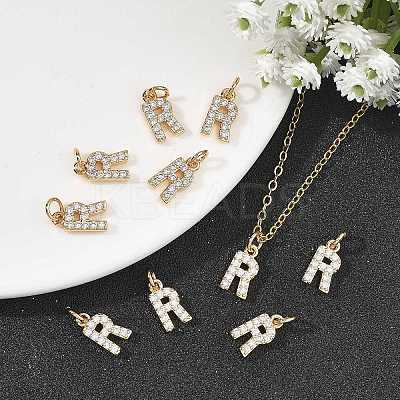 SHEGRACE Brass Micro Pave Clear Cubic Zirconia Pendants XGRQ29546-394G-R-1