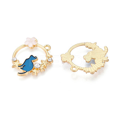 Alloy Crystal Rhinestone Pendants X-ENAM-S120-002B-1