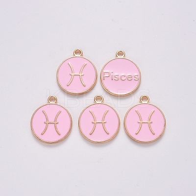 Alloy Enamel Pendants X-ENAM-S124-01B-09H-1