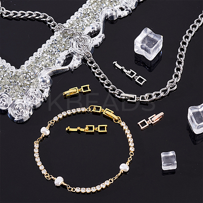 12Pcs 3 Colors Brass Fold Over Clasps KK-PH0011-60-1