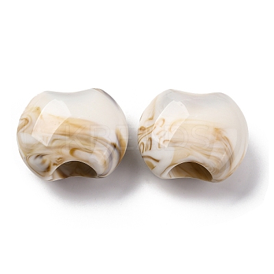 Two Tone Opaque Acrylic Beads OACR-Z025-02A-1