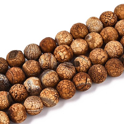 Natural Dragon Veins Agate Beads Strands G-N357-12A-01-1