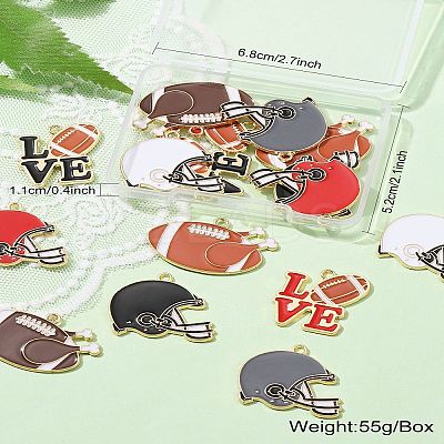 16Pcs 8 Style Alloy Enamel Pendants ENAM-CJ0005-79-1