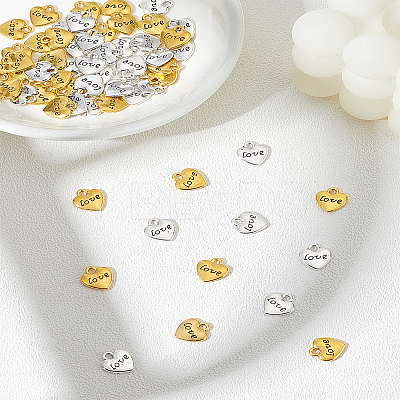 60Pcs 2 Colors Tibetan Style Alloy Charms TIBEP-LP0001-20-1