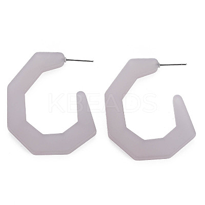 Large C-shape Stud Earrings for Girl Women KY-Q058-081A-1