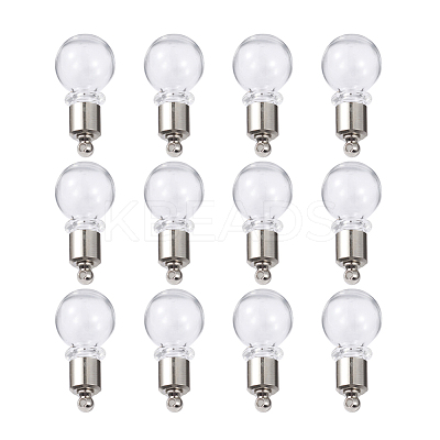 Transparent Glass Wishing Pendants GLAA-YW0001-02P-1