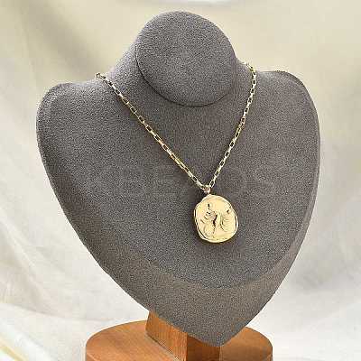 304 Stainless Steel Constellation Pendant Necklaces LS-NJEW-K392-01G-08-1