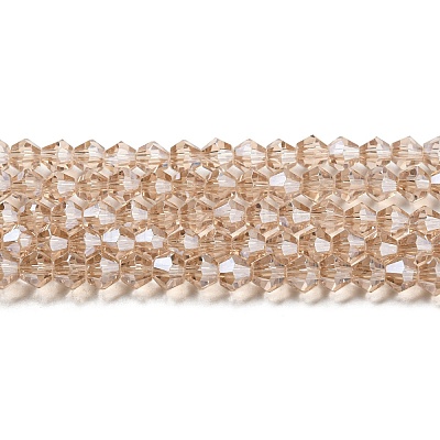 Transparent Electroplate Glass Beads Strands LS-GLAA-F029-3mm-C12-1