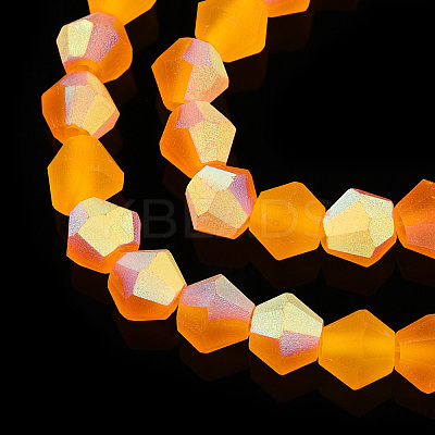 Imitate Austrian Crystal Bicone Frosted Glass Beads Strands LS-EGLA-A039-T6mm-MB23-1