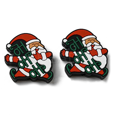Santa Claus Christmas Food Grade Eco-Friendly Silicone Beads LS-SIL-D001-02-1
