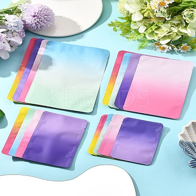 50Pcs 4 Style Two Tone Rectangle Plastic Zip Top Gift Bags OPP-FS0001-19A-1-1