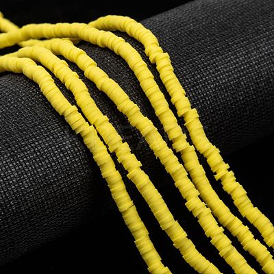 Handmade Polymer Clay Beads Strands CLAY-R089-4mm-073-1