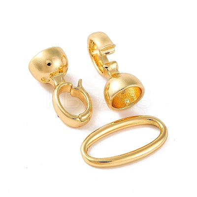 Brass Fold Over Clasps KK-U016-21G-1