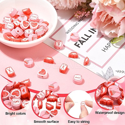 50Pcs Handmade Polymer Clay Beads CLAY-YW0002-30-1