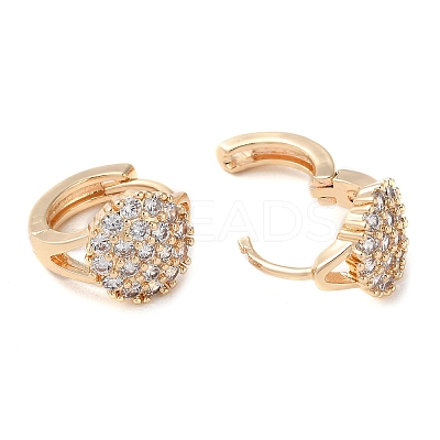 Rack Plating Brass Micro Pave Clear Cubic Zirconia Hoop Earrings for Women LS-EJEW-P238-02KCG-1