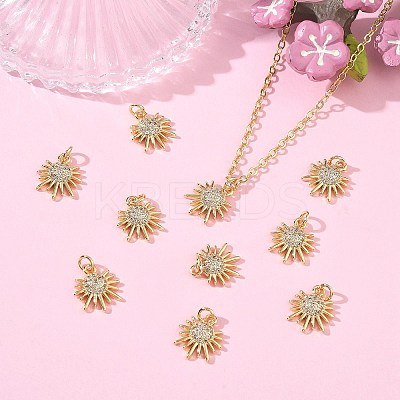 SHEGRACE Brass Micro Pave Cubic Zirconia Pendants XGRQ3D471-467G-1