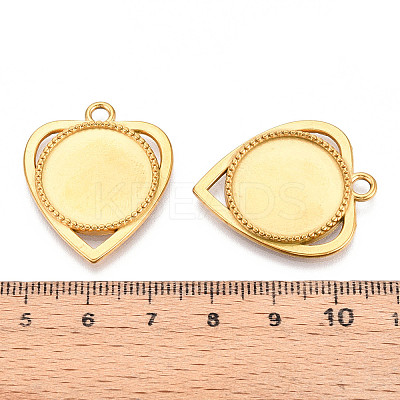 304 Stainless Steel Pendant Cabochon Component STAS-N114-05G-1