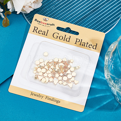 80Pcs 8 Styles Brass Beads KK-BBC0016-73-1