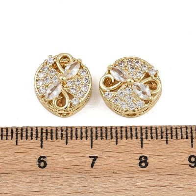 Brass Pave Cubic Zirconia Multi-strand Links ZIRC-F145-06G-01-1