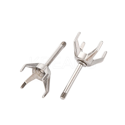 304 Stainless Steel Stud Earring Findings STAS-B091-02A-06P-1
