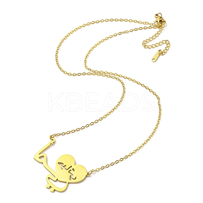 304 Stainless Steel Pendant Necklaces LS-NJEW-Z025-08G-1