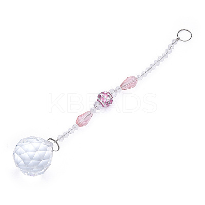 Faceted Crystal Glass Ball Chandelier Suncatchers Prisms LS-AJEW-G025-A01-1