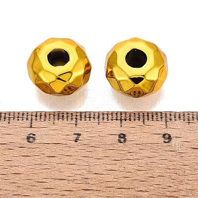UV Plating Iridescent Transparent Acrylic European Beads OACR-E033-22-09-1