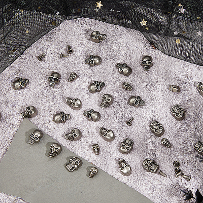 48Pcs Alloy Studs Rivets FIND-FH0011-42B-1