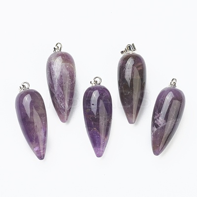 Natural & Synthetic Gemstone Pointed Pendants G-F705-01P-1