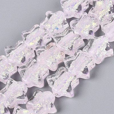 Handmade Foil Glass Beads Strands FOIL-Q002-07E-1