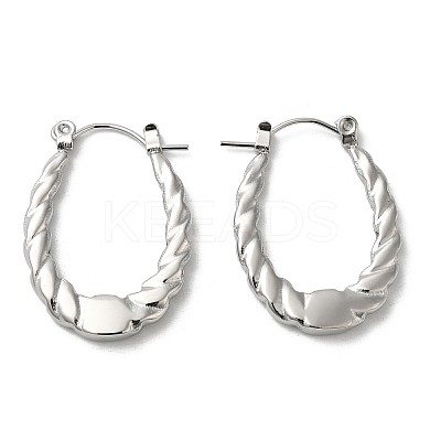 Non-Tarnish 304 Stainless Steel Hoop Earrings for Women EJEW-Z026-22P-1