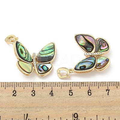Brass Micro Pave Clear Cubic Zirconia Pendants KK-L211-020G-03-1