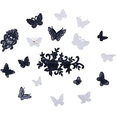 Lace Embroidery Sewing Fiber Appliques DIY-NB0002-60-1