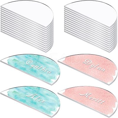 24Pcs Acrylic Wedding Place Card AJEW-FG0002-07-1