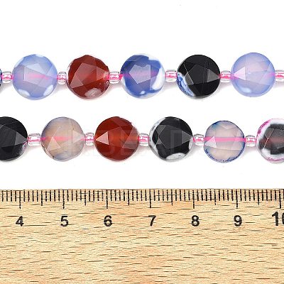 Natural Fire Crackle Agate Beads Strands G-C116-A194-01-1