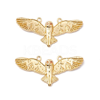 Rack Plating Brass Micro Pave Cubic Zirconia Pendants ZIRC-C040-32G-1