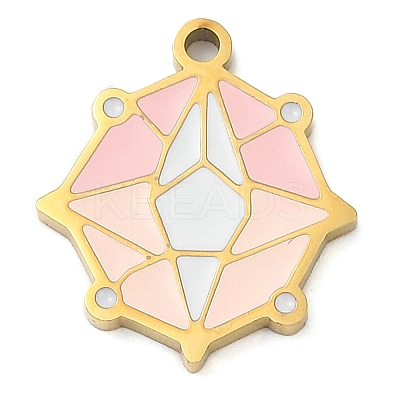 304 Stainless Steel Pendants STAS-F315-08G-03-1