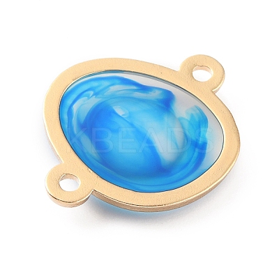 Transparent Evil Eye Resin Connector Charms RESI-WH0021-47D-1