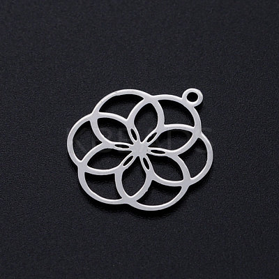 Tarnish Resistant 201 Stainless Steel Filigree Charms STAS-T049-T671-1-1